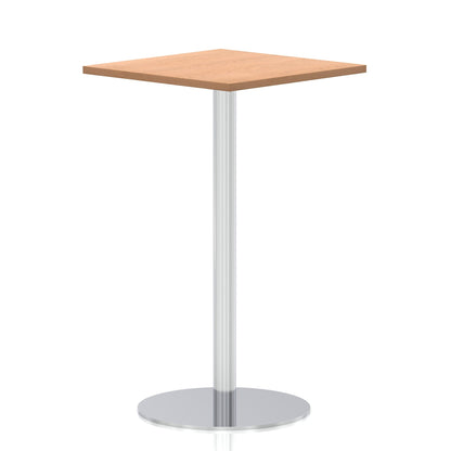 Italia Square Poseur Table Silver Leg