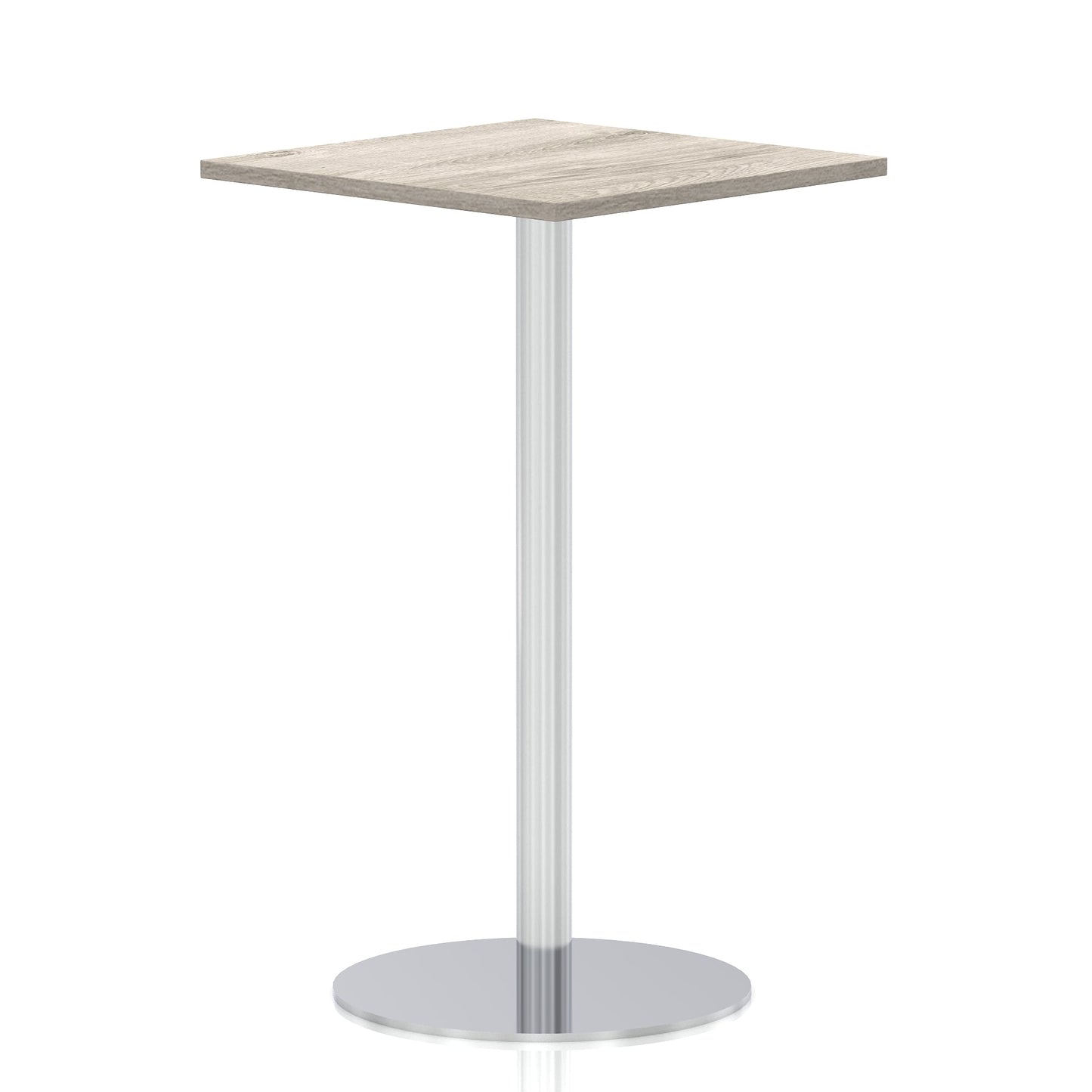 Italia Square Poseur Table Silver Leg