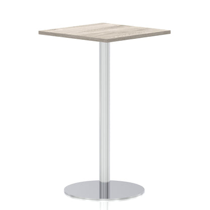 Italia Square Poseur Table Silver Leg