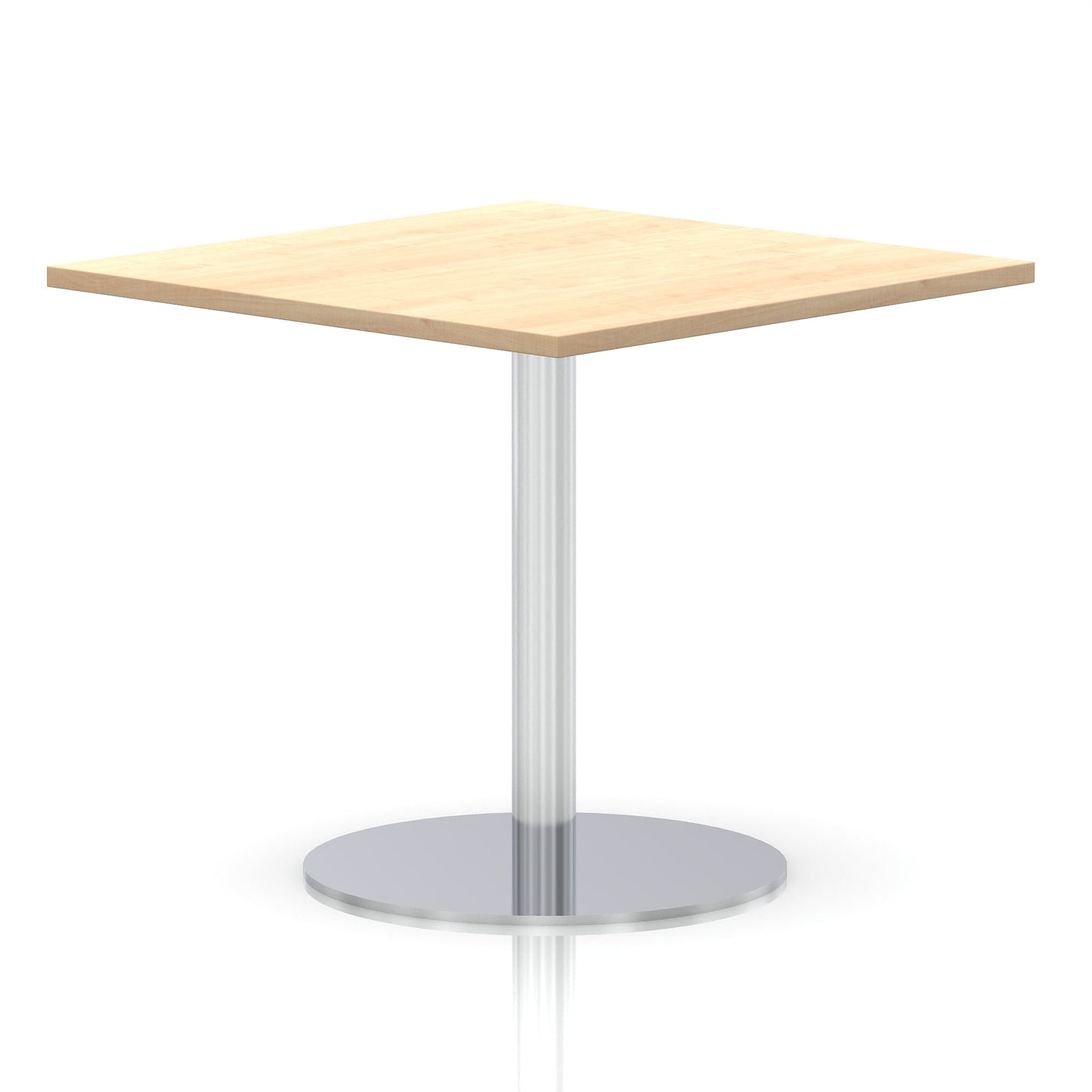 Italia Square Poseur Table Silver Leg