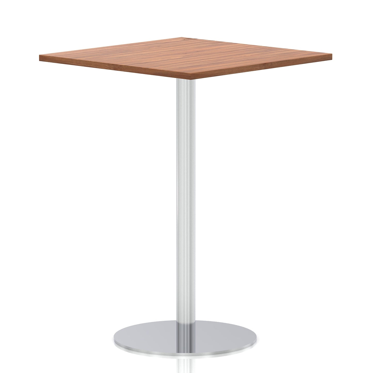 Italia Square Poseur Table Silver Leg