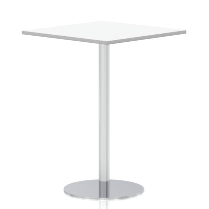 Italia Square Poseur Table Silver Leg
