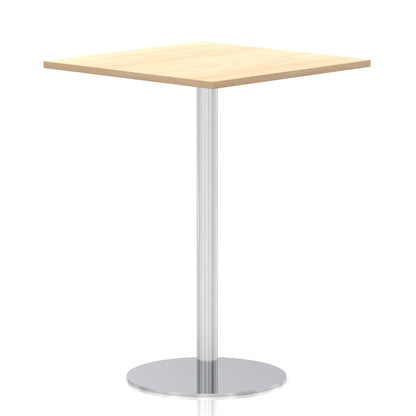 Italia Square Poseur Table Silver Leg
