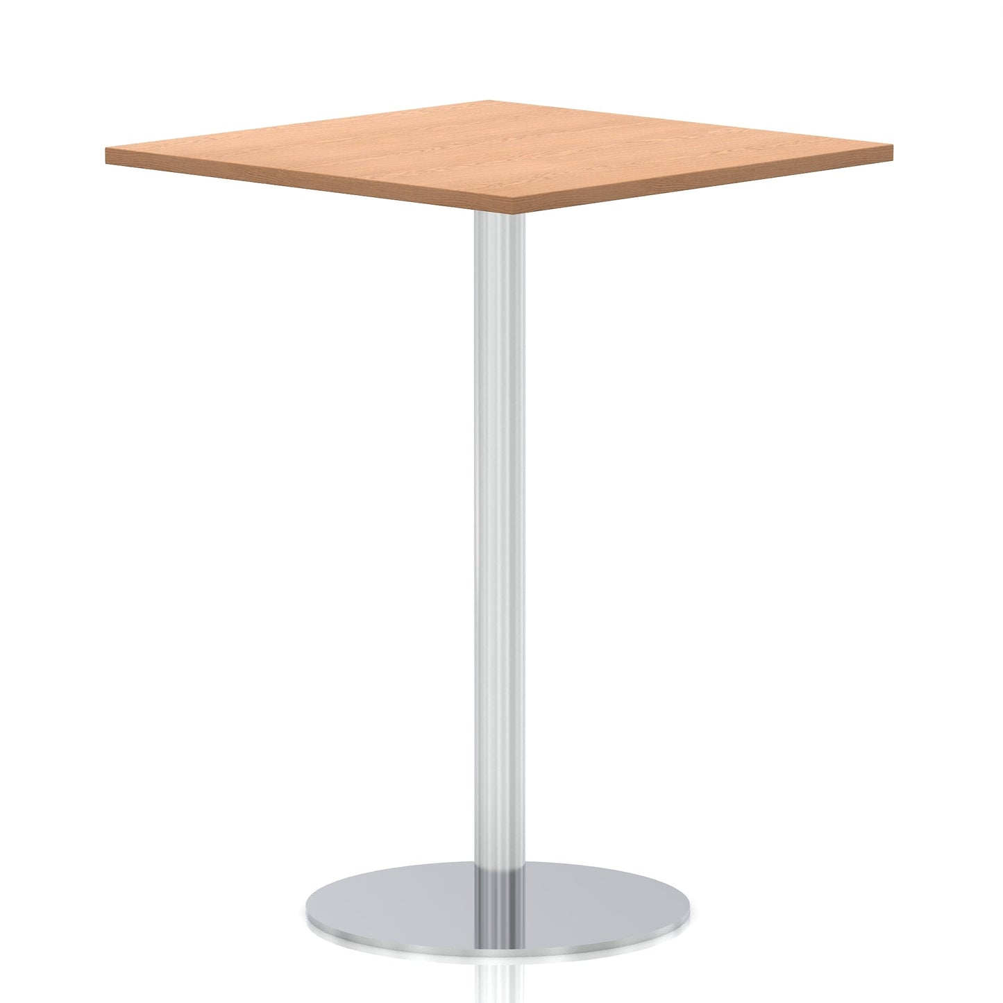 Italia Square Poseur Table Silver Leg