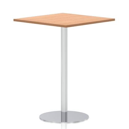 Italia Square Poseur Table Silver Leg