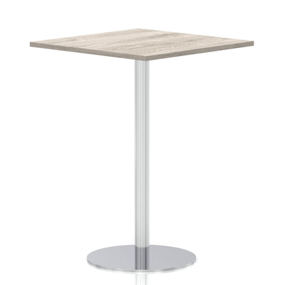 Italia Square Poseur Table Silver Leg