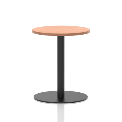 Italia Round Poseur Table Black Leg