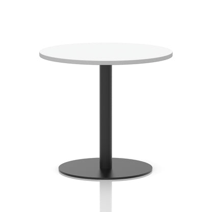 Italia Round Poseur Table Black Leg