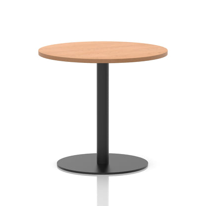 Italia Round Poseur Table Black Leg