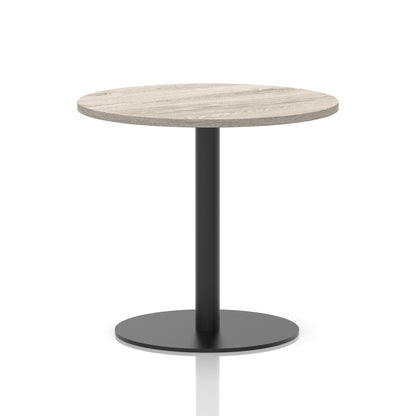 Italia Round Poseur Table Black Leg