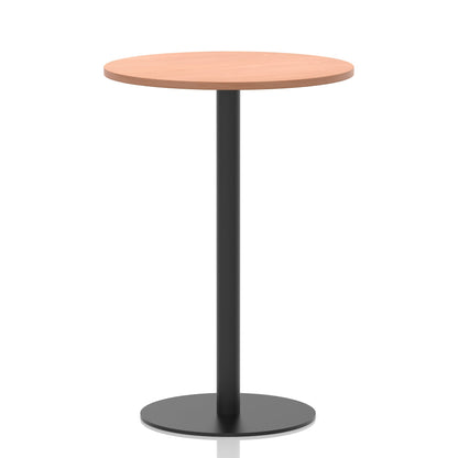 Italia Round Poseur Table Black Leg