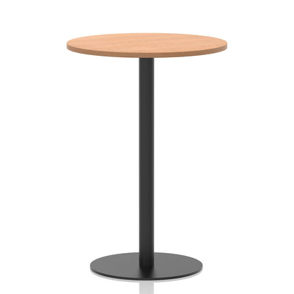 Italia Round Poseur Table Black Leg