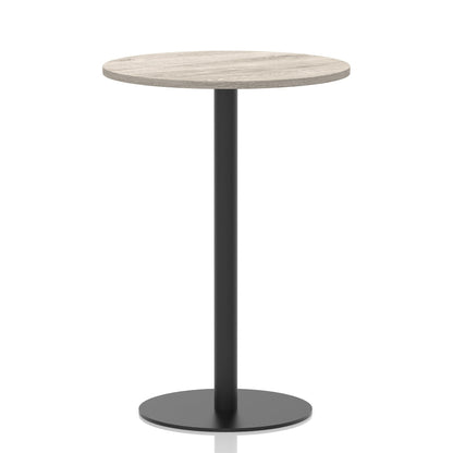 Italia Round Poseur Table Black Leg