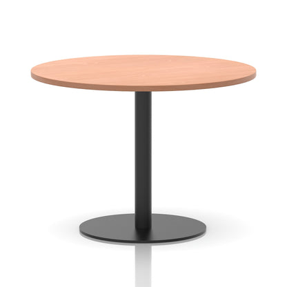 Italia Round Poseur Table Black Leg