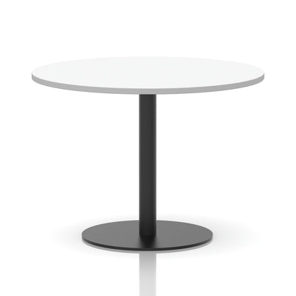 Italia Round Poseur Table Black Leg