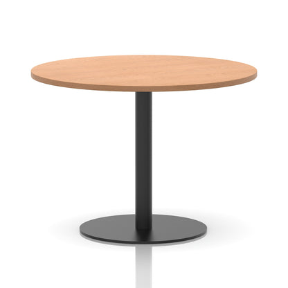 Italia Round Poseur Table Black Leg