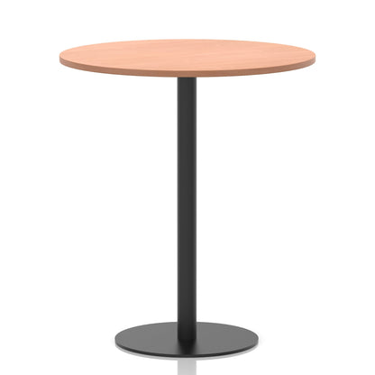 Italia Round Poseur Table Black Leg