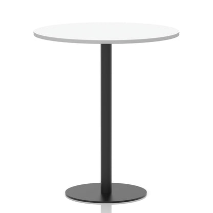 Italia Round Poseur Table Black Leg