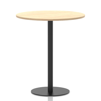 Italia Round Poseur Table Black Leg