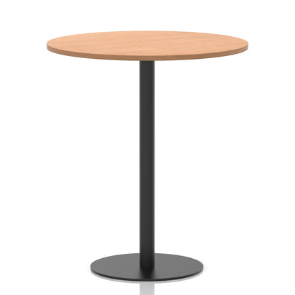 Italia Round Poseur Table Black Leg
