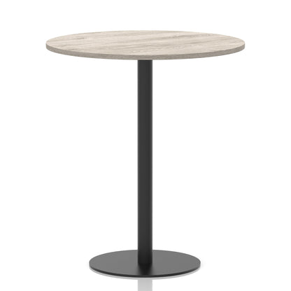 Italia Round Poseur Table Black Leg