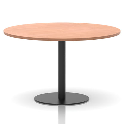 Italia Round Poseur Table Black Leg