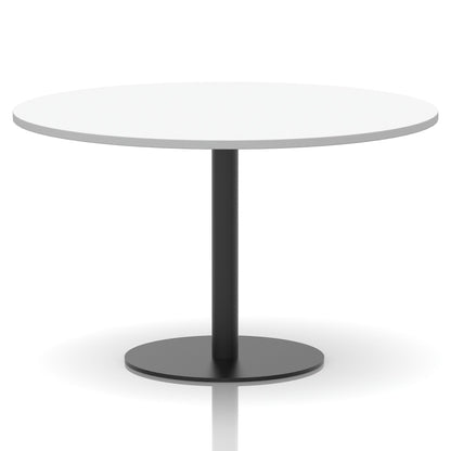 Italia Round Poseur Table Black Leg