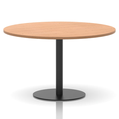 Italia Round Poseur Table Black Leg