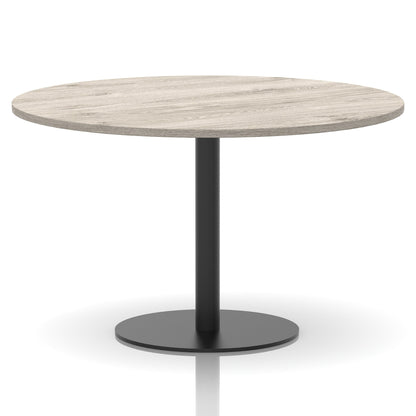 Italia Round Poseur Table Black Leg