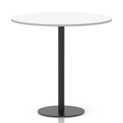 Italia Round Poseur Table Black Leg