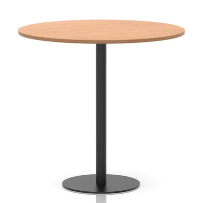 Italia Round Poseur Table Black Leg