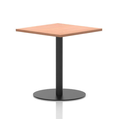 Italia Square Poseur Table Black Leg