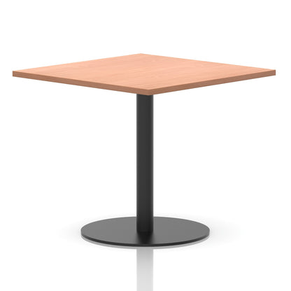 Italia Square Poseur Table Black Leg