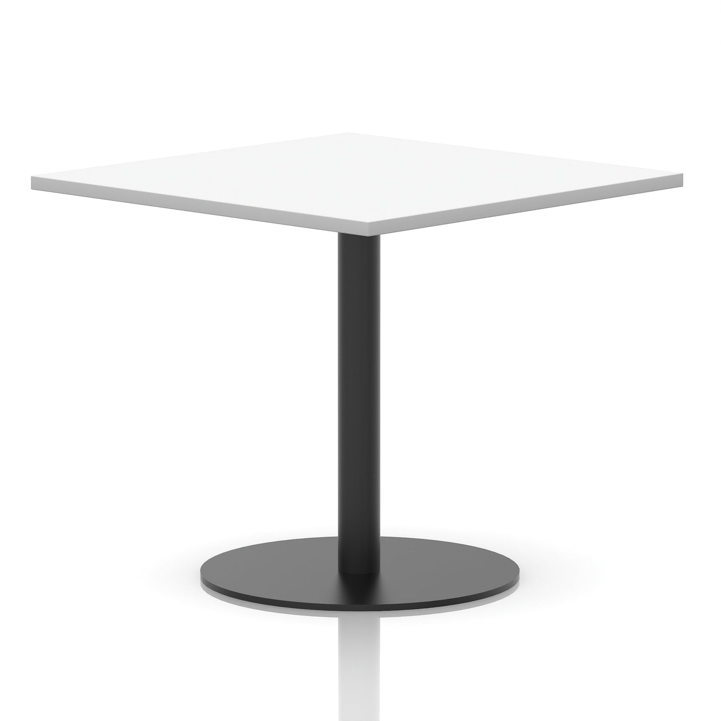 Italia Square Poseur Table Black Leg