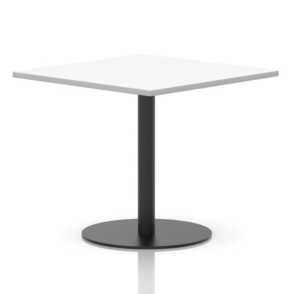 Italia Square Poseur Table Black Leg