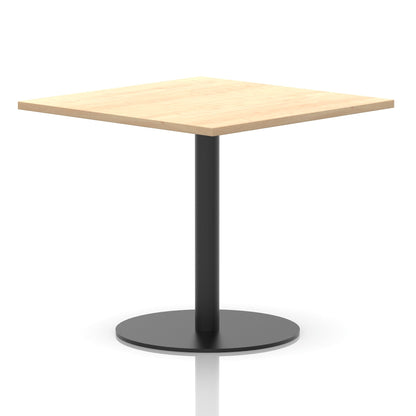 Italia Square Poseur Table Black Leg