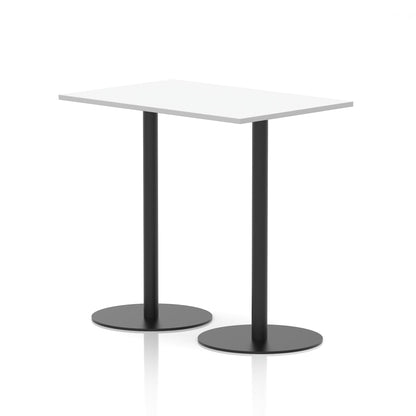 Italia Rectangular Poseur Table Black Leg