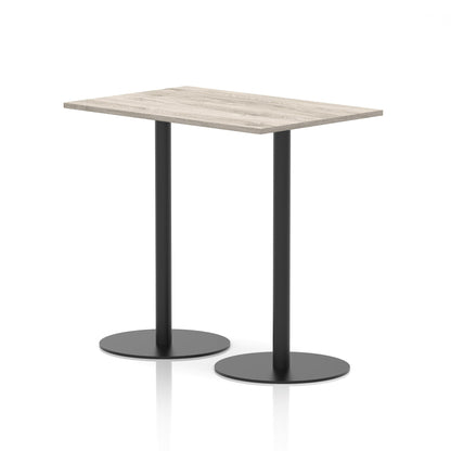 Italia Rectangular Poseur Table Black Leg