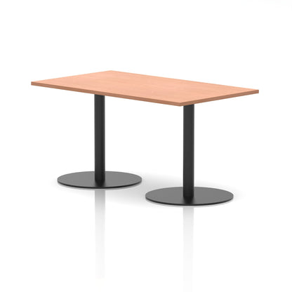 Italia Rectangular Poseur Table Black Leg