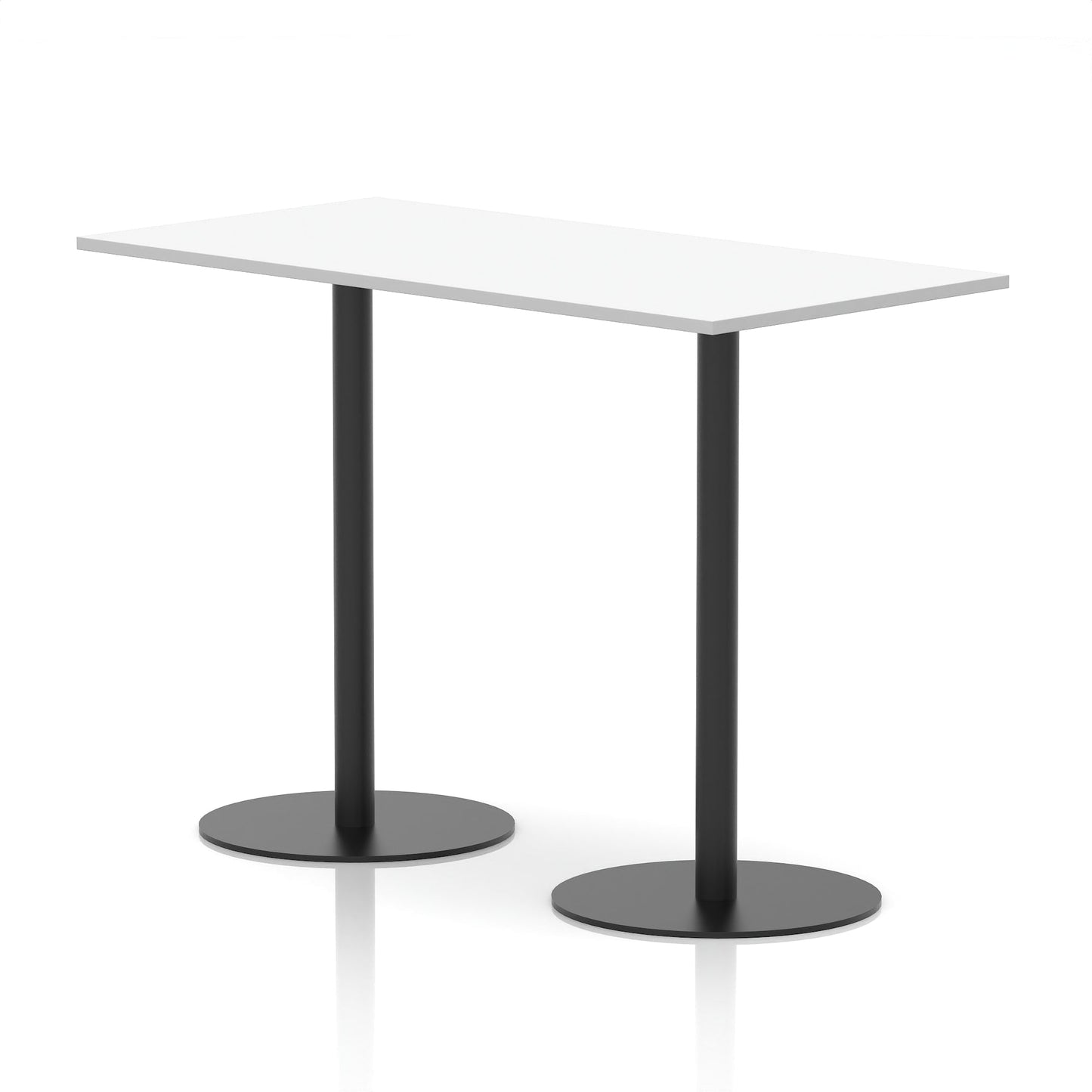 Italia Rectangular Poseur Table Black Leg