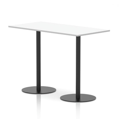 Italia Rectangular Poseur Table Black Leg