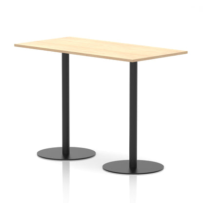 Italia Rectangular Poseur Table Black Leg
