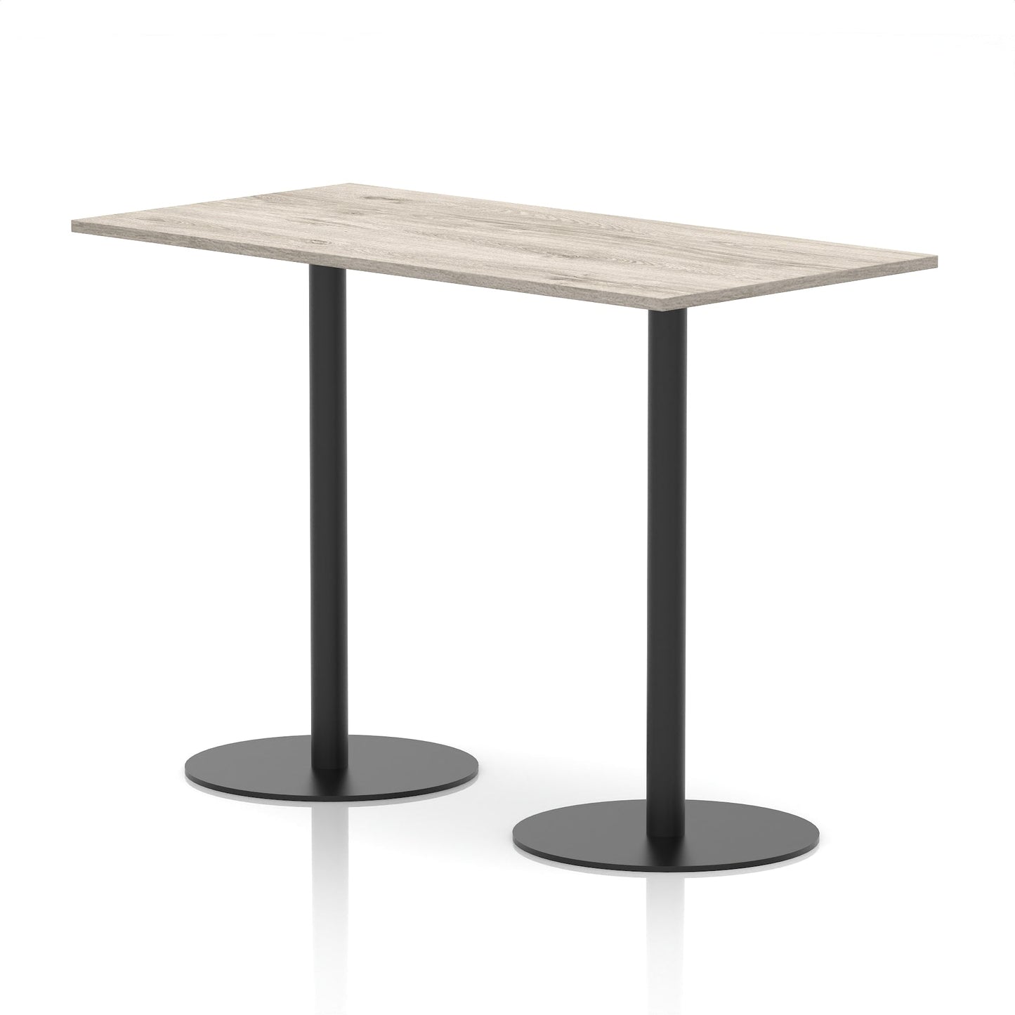 Italia Rectangular Poseur Table Black Leg