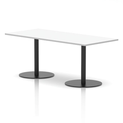 Italia Rectangular Poseur Table Black Leg