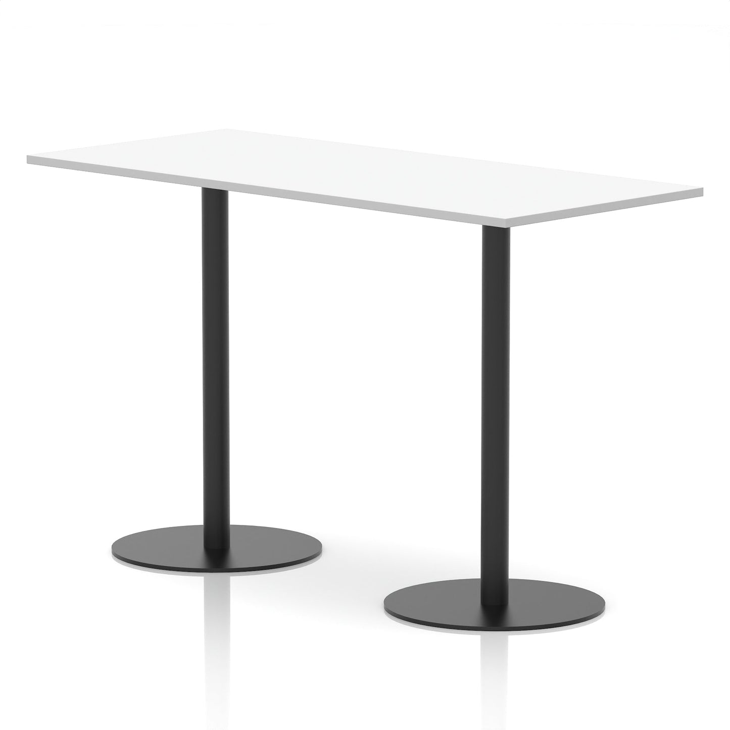 Italia Rectangular Poseur Table Black Leg
