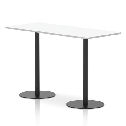 Italia Rectangular Poseur Table Black Leg