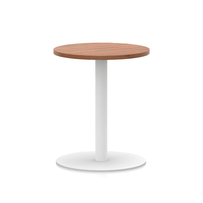 Italia Round Poseur Table White Leg