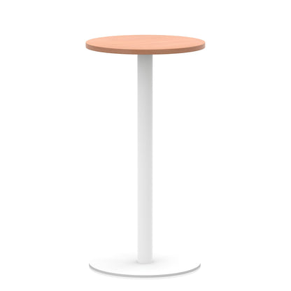 Italia Round Poseur Table White Leg