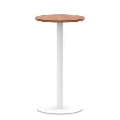 Italia Round Poseur Table White Leg