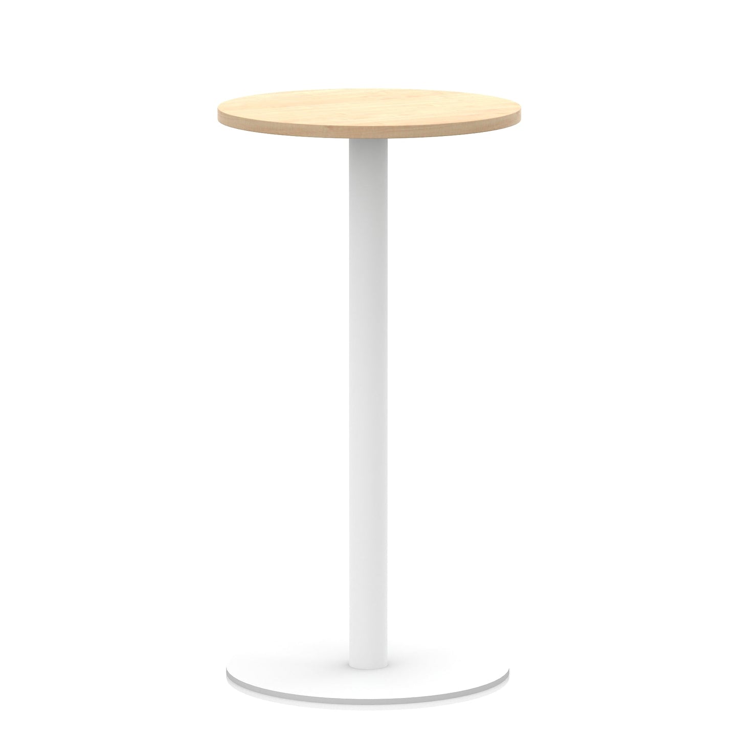 Italia Round Poseur Table White Leg